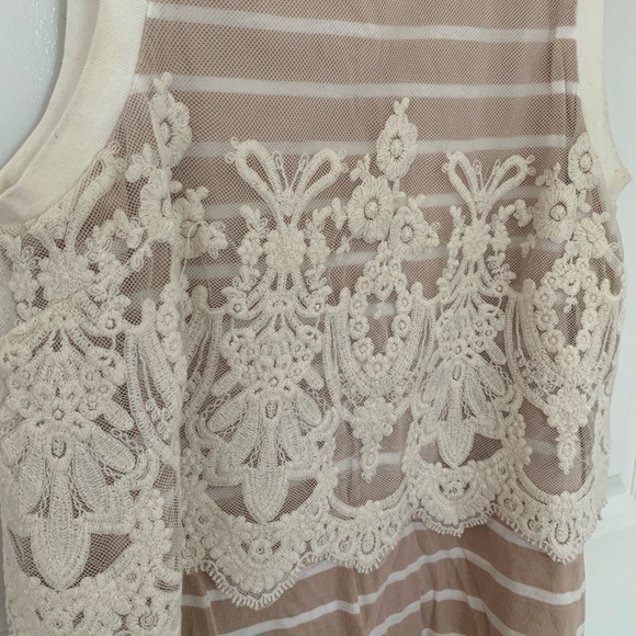 Anthropologie Lace Stripe Tank - Picture 6 of 7
